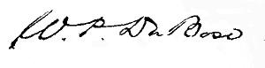 W P DuBose signature